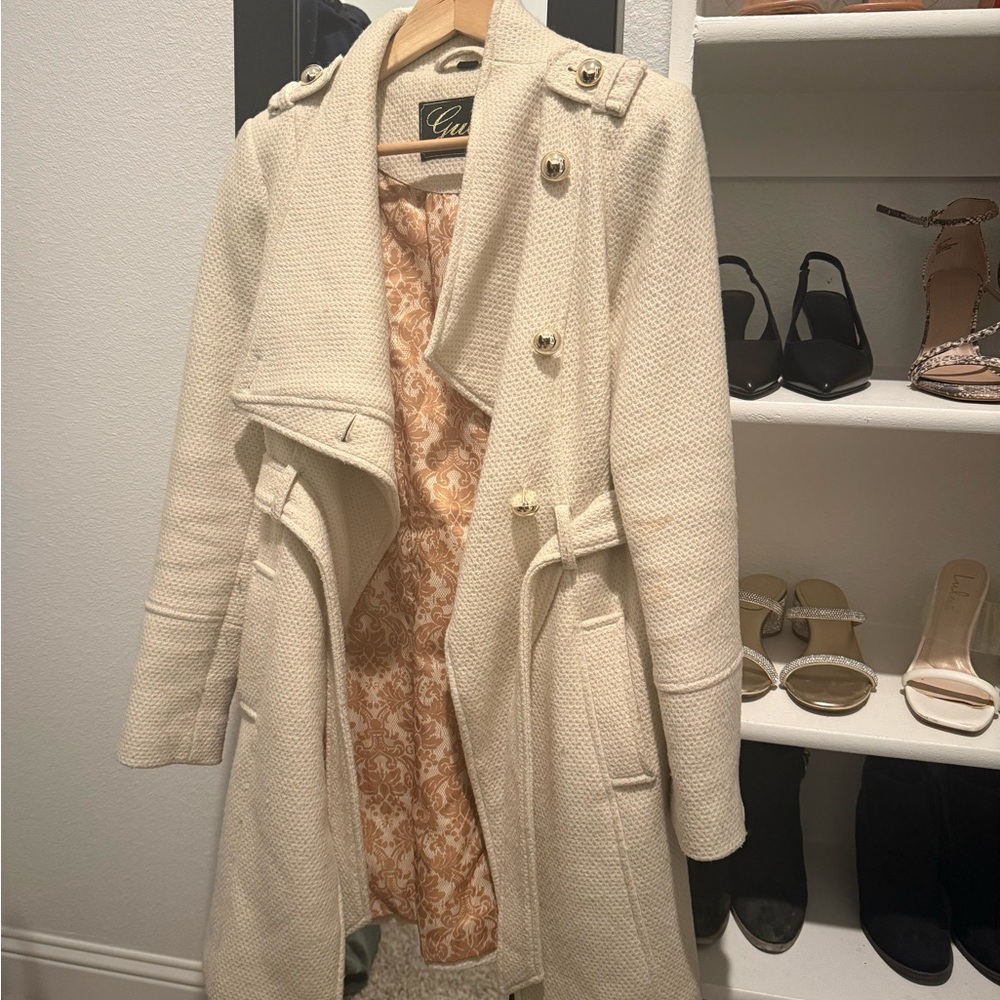 Guess Cream Trench Coat